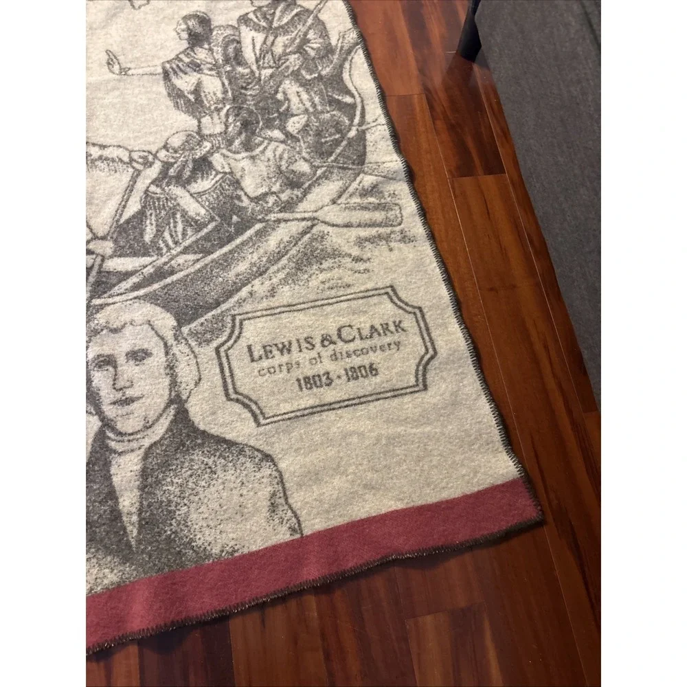 lewis and clark expedition of 1803-1806 Collectors 100% Virgin Wool Blanket MINT